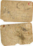 Scrisori trimise de Neculai Agiu din Fiume, Italia.