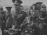 King Mihai I and gen. Ion Antonescu during an inspection on the front, July 1941