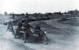 Romanian motorized cavalry column