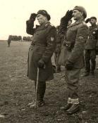 Brig. general Ioan Dumitrache (right) saluting the troops of the 2nd Mountain Division together with lt. general Gheorghe Avramescu