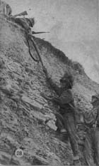 Mountain troops during training.