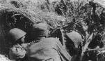 Infantry in defensive positions near Odessa, firing the ZB-53 machine-gun