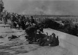 Romanian soldiers on the seaside in Odessa