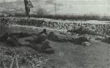 Pioneers from the 1st Cavalry Division planting mines in January 1945 in Slovakia. The mines are in wooden boxes, so they won't be detected