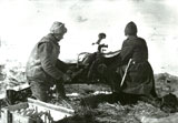 47mm Schneider antitank gun model 1936 during the operations of winter 1944-45.