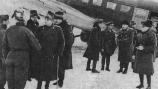 Lt. gen. Constantin Pantazi, the minister of defence, visiting troops on the Stalingrad front