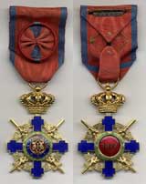 Order of the Star of Romania, Officer class with Military Virtue ribbon
