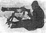 Raised firing position with Schwartzlose heavy machine-gun.