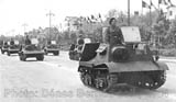 'Ford rusesc de captura' artillery tractors at the parade. Bucharest, 10 May 1943.