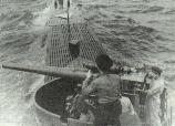 The 102 mm Bofors gun on the NMS <i>Delfinul</i> submarine
